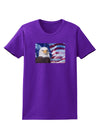 All American Eagle Womens Dark T-Shirt-TooLoud-Purple-X-Small-Davson Sales