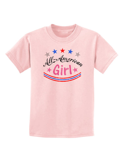All-American Girl Childrens T-Shirt-Childrens T-Shirt-TooLoud-PalePink-X-Small-Davson Sales