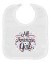 All American Girl - Fireworks and Heart Baby Bib by TooLoud