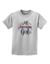 All American Girl - Fireworks and Heart Childrens T-Shirt by TooLoud-Childrens T-Shirt-TooLoud-AshGray-X-Small-Davson Sales