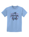 All American Girl - Fireworks and Heart Childrens T-Shirt by TooLoud-Childrens T-Shirt-TooLoud-Light-Blue-X-Small-Davson Sales