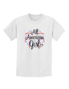 All American Girl - Fireworks and Heart Childrens T-Shirt by TooLoud-Childrens T-Shirt-TooLoud-White-X-Small-Davson Sales