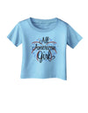 All American Girl - Fireworks and Heart Infant T-Shirt by TooLoud-Infant T-Shirt-TooLoud-Aquatic-Blue-06-Months-Davson Sales