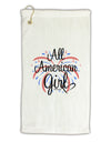 All American Girl - Fireworks and Heart Micro Terry Gromet Golf Towel 16 x 25 inch by TooLoud-Golf Towel-TooLoud-White-Davson Sales