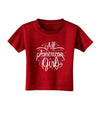 All American Girl - Fireworks and Heart Toddler T-Shirt Dark by TooLoud-Toddler T-Shirt-TooLoud-Red-2T-Davson Sales