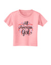 All American Girl - Fireworks and Heart Toddler T-Shirt by TooLoud-Toddler T-Shirt-TooLoud-Candy-Pink-2T-Davson Sales