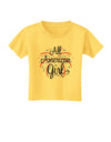 All American Girl - Fireworks and Heart Toddler T-Shirt by TooLoud-Toddler T-Shirt-TooLoud-Yellow-2T-Davson Sales