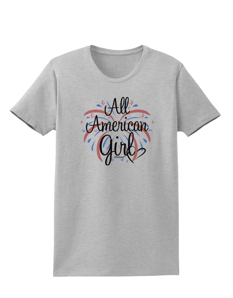 All American Girl - Fireworks and Heart Womens T-Shirt by TooLoud-Womens T-Shirt-TooLoud-White-X-Small-Davson Sales