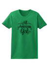 All American Girl - Fireworks and Heart Womens T-Shirt by TooLoud-Womens T-Shirt-TooLoud-Kelly-Green-X-Small-Davson Sales