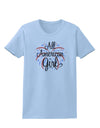 All American Girl - Fireworks and Heart Womens T-Shirt by TooLoud-Womens T-Shirt-TooLoud-Light-Blue-X-Small-Davson Sales
