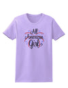 All American Girl - Fireworks and Heart Womens T-Shirt by TooLoud-Womens T-Shirt-TooLoud-Lavender-X-Small-Davson Sales