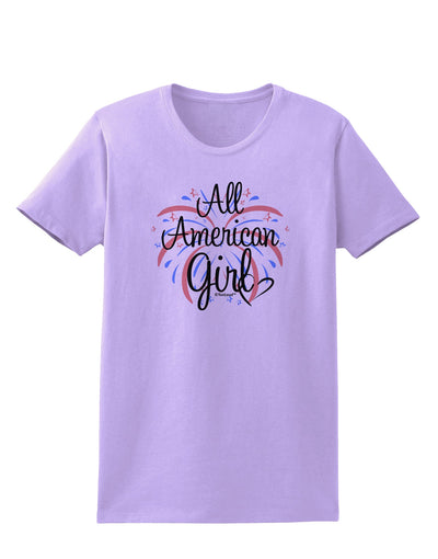 All American Girl - Fireworks and Heart Womens T-Shirt by TooLoud-Womens T-Shirt-TooLoud-Lavender-X-Small-Davson Sales