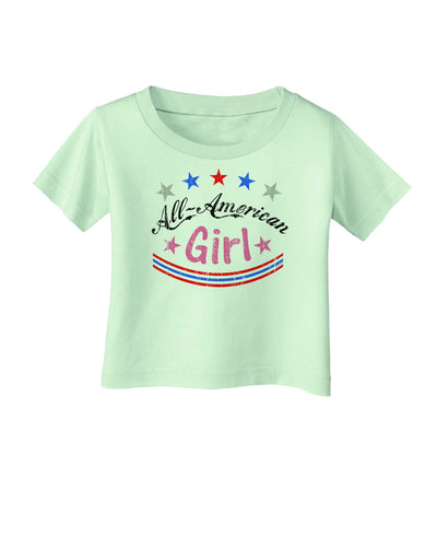 All-American Girl Infant T-Shirt-Infant T-Shirt-TooLoud-Light-Green-06-Months-Davson Sales