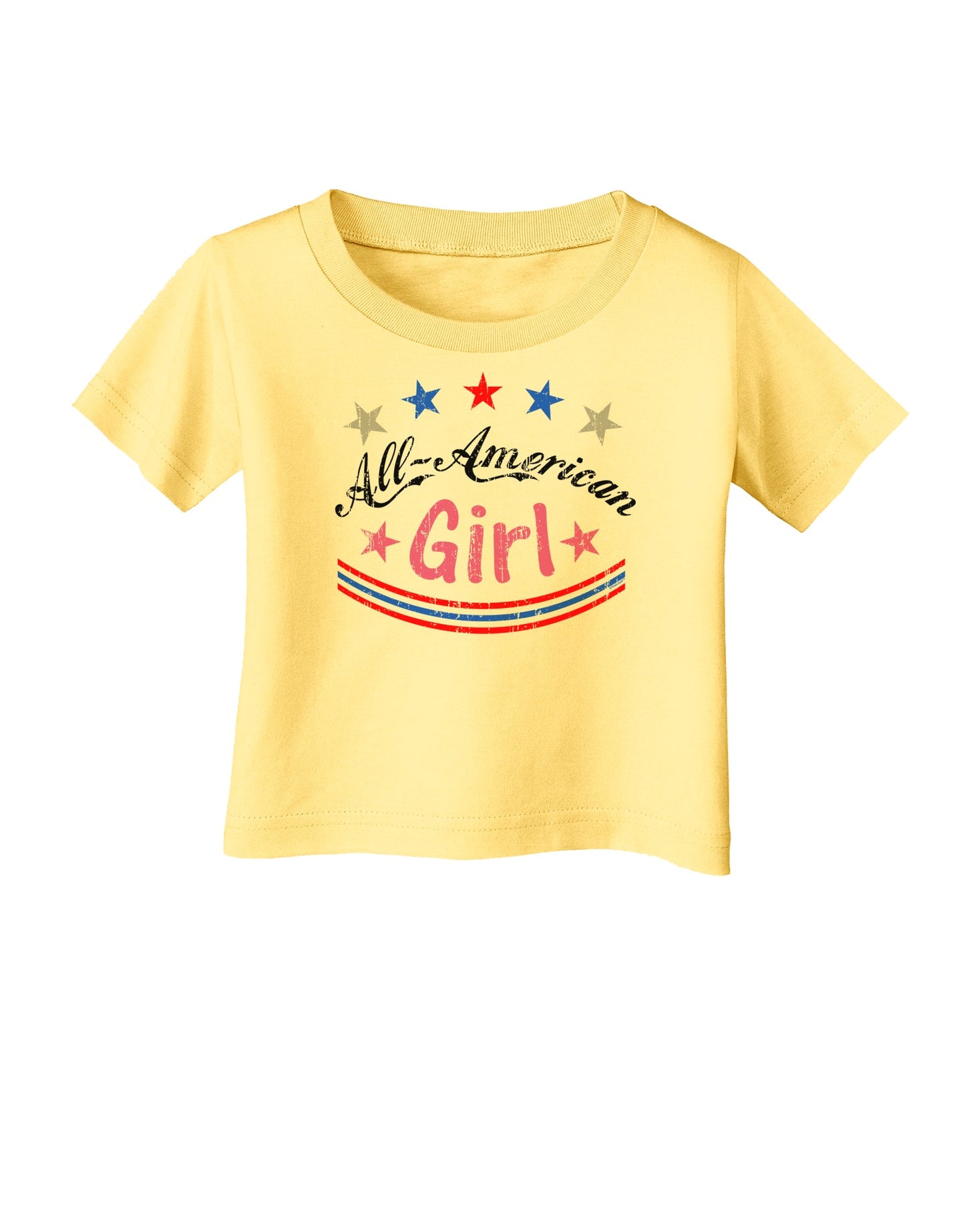 All-American Girl Infant T-Shirt-Infant T-Shirt-TooLoud-Daffodil-Yellow-06-Months-Davson Sales