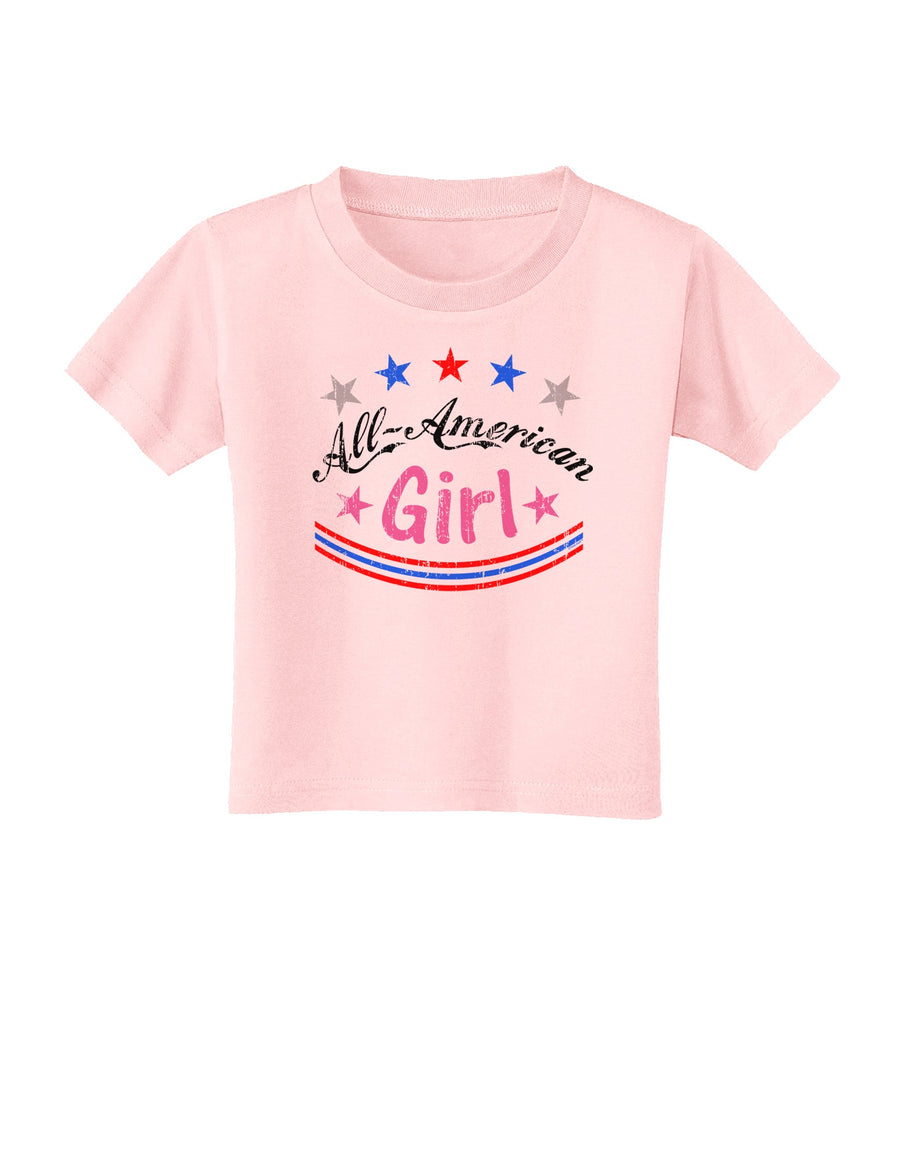 All-American Girl Toddler T-Shirt-Toddler T-Shirt-TooLoud-White-2T-Davson Sales