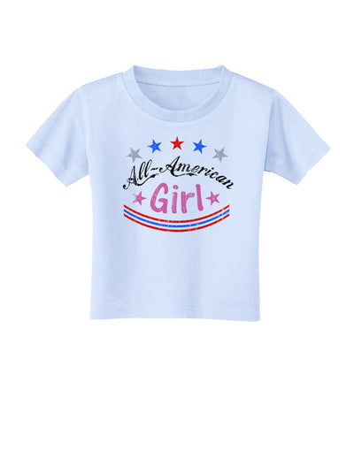 All-American Girl Toddler T-Shirt-Toddler T-Shirt-TooLoud-Light-Blue-2T-Davson Sales