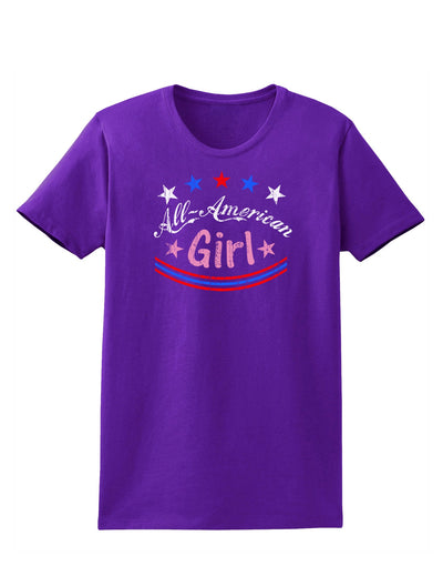 All-American Girl Womens Dark T-Shirt-TooLoud-Purple-X-Small-Davson Sales