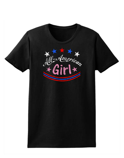 All-American Girl Womens Dark T-Shirt-TooLoud-Black-X-Small-Davson Sales