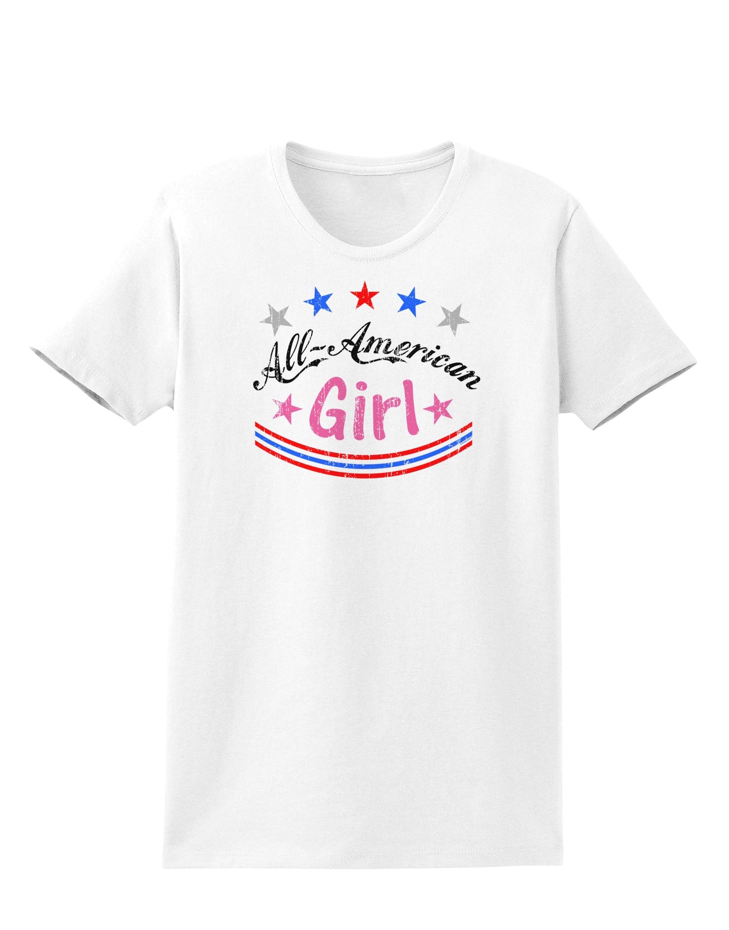 All-American Girl Womens T-Shirt-Womens T-Shirt-TooLoud-White-X-Small-Davson Sales