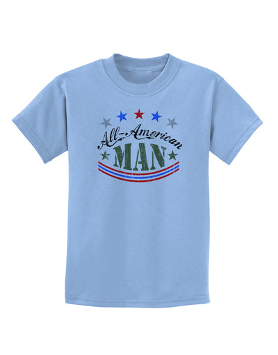 All-American Man Childrens T-Shirt-Childrens T-Shirt-TooLoud-Light-Blue-X-Small-Davson Sales
