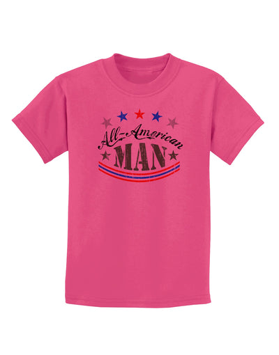 All-American Man Childrens T-Shirt-Childrens T-Shirt-TooLoud-Sangria-X-Small-Davson Sales
