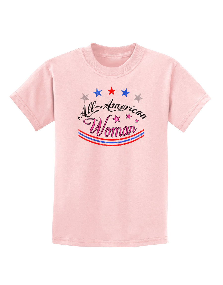 All-American Woman Childrens T-Shirt-Childrens T-Shirt-TooLoud-White-X-Small-Davson Sales