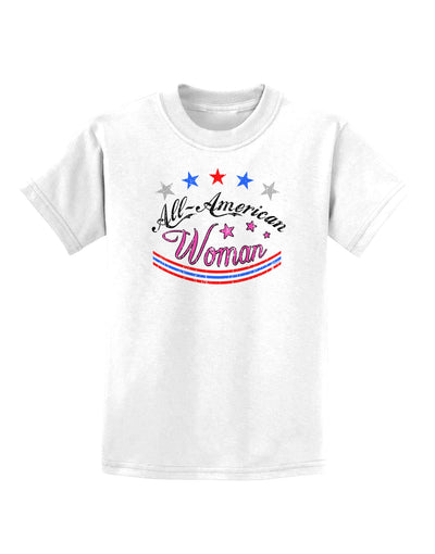 All-American Woman Childrens T-Shirt-Childrens T-Shirt-TooLoud-White-X-Small-Davson Sales