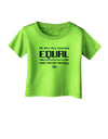 All Bits Are Created Equal - Net Neutrality Infant T-Shirt-Infant T-Shirt-TooLoud-Lime-Green-06-Months-Davson Sales