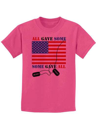 All Gave Some Some Gave All Childrens T-Shirt-Childrens T-Shirt-TooLoud-Sangria-X-Small-Davson Sales