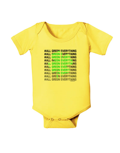 All Green Everything Clover Baby Romper Bodysuit-Baby Romper-TooLoud-Yellow-06-Months-Davson Sales