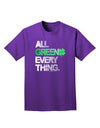 All Green Everything Distressed Adult Dark T-Shirt-Mens T-Shirt-TooLoud-Purple-Small-Davson Sales