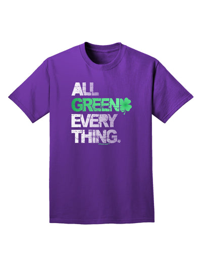 All Green Everything Distressed Adult Dark T-Shirt-Mens T-Shirt-TooLoud-Purple-Small-Davson Sales