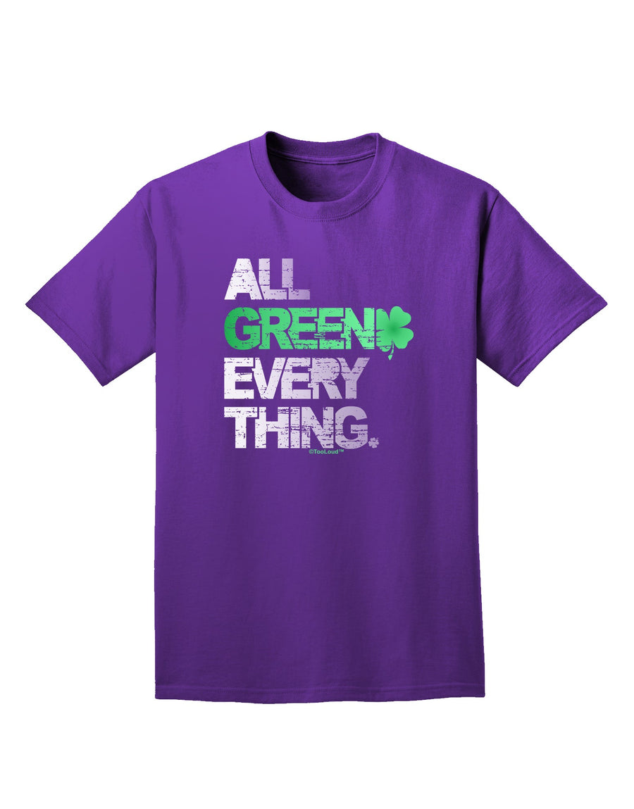 All Green Everything Distressed Adult Dark T-Shirt-Mens T-Shirt-TooLoud-Black-Small-Davson Sales