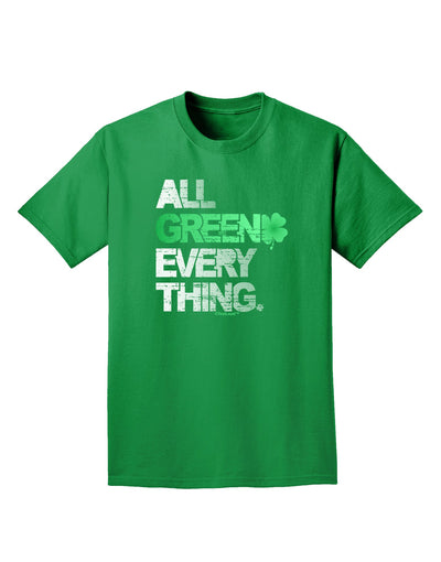 All Green Everything Distressed Adult Dark T-Shirt-Mens T-Shirt-TooLoud-Kelly-Green-Small-Davson Sales