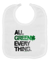 All Green Everything Distressed Baby Bib