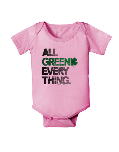 All Green Everything Distressed Baby Romper Bodysuit-Baby Romper-TooLoud-Pink-06-Months-Davson Sales