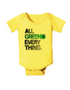 All Green Everything Distressed Baby Romper Bodysuit-Baby Romper-TooLoud-Yellow-06-Months-Davson Sales