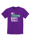 All Green Everything Distressed Childrens Dark T-Shirt-Childrens T-Shirt-TooLoud-Purple-X-Small-Davson Sales