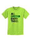 All Green Everything Distressed Childrens T-Shirt-Childrens T-Shirt-TooLoud-Lime-Green-X-Small-Davson Sales