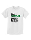 All Green Everything Distressed Childrens T-Shirt-Childrens T-Shirt-TooLoud-White-X-Small-Davson Sales