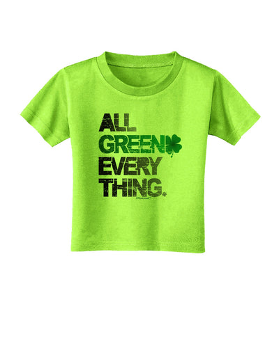 All Green Everything Distressed Toddler T-Shirt-Toddler T-Shirt-TooLoud-Lime-Green-2T-Davson Sales