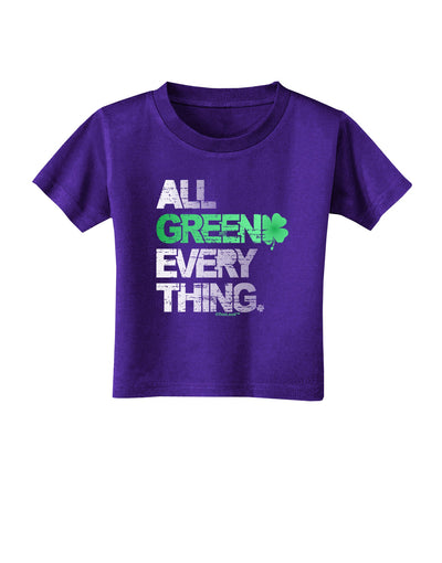 All Green Everything Distressed Toddler T-Shirt Dark-Toddler T-Shirt-TooLoud-Purple-2T-Davson Sales