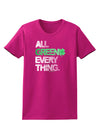 All Green Everything Distressed Womens Dark T-Shirt-TooLoud-Hot-Pink-Small-Davson Sales