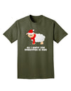 All I Want For Christmas Is Ewe Sheep Adult Dark T-Shirt-Mens T-Shirt-TooLoud-Military-Green-Small-Davson Sales