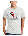 All I Want For Christmas Is Ewe Sheep Adult V-Neck T-shirt-Mens V-Neck T-Shirt-TooLoud-White-Small-Davson Sales