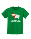 All I Want For Christmas Is Ewe Sheep Childrens Dark T-Shirt-Childrens T-Shirt-TooLoud-Kelly-Green-X-Small-Davson Sales