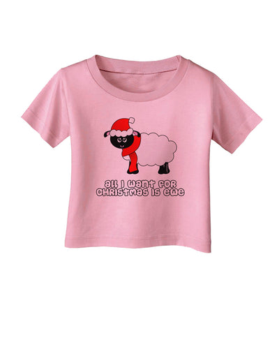 All I Want For Christmas Is Ewe Sheep Infant T-Shirt-Infant T-Shirt-TooLoud-Candy-Pink-06-Months-Davson Sales