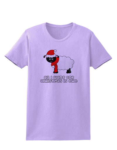 All I Want For Christmas Is Ewe Sheep Womens T-Shirt-Womens T-Shirt-TooLoud-Lavender-X-Small-Davson Sales
