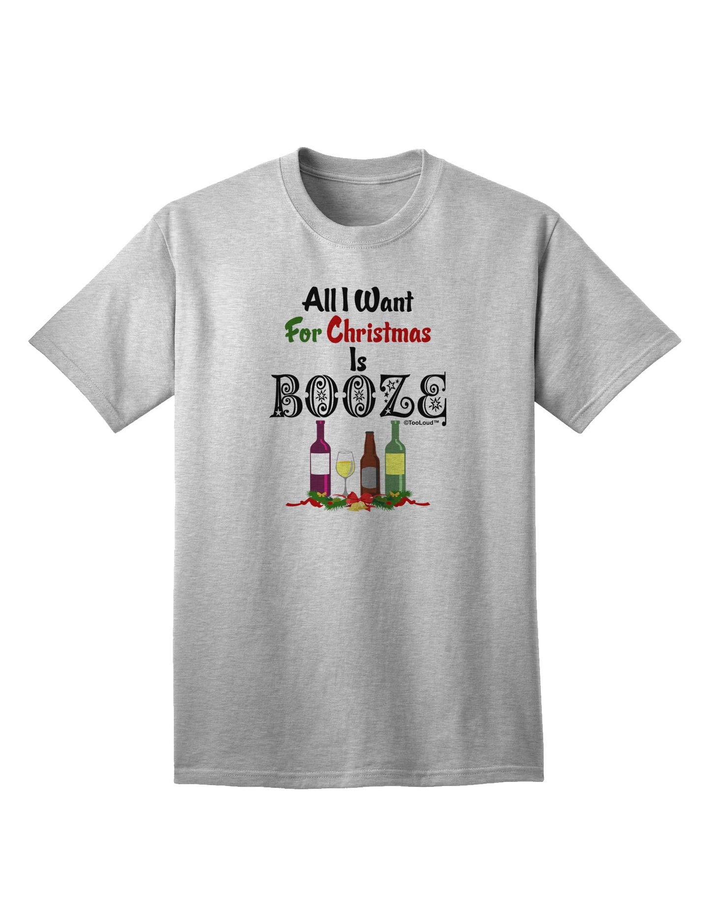 All I Want Is Booze Adult T-Shirt-Mens T-Shirt-TooLoud-AshGray-Small-Davson Sales