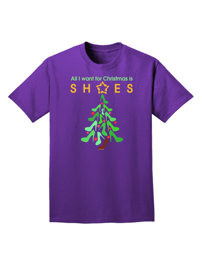 All I want for Christmas is Shoes Adult Dark T-Shirt-Mens T-Shirt-TooLoud-Purple-Small-Davson Sales